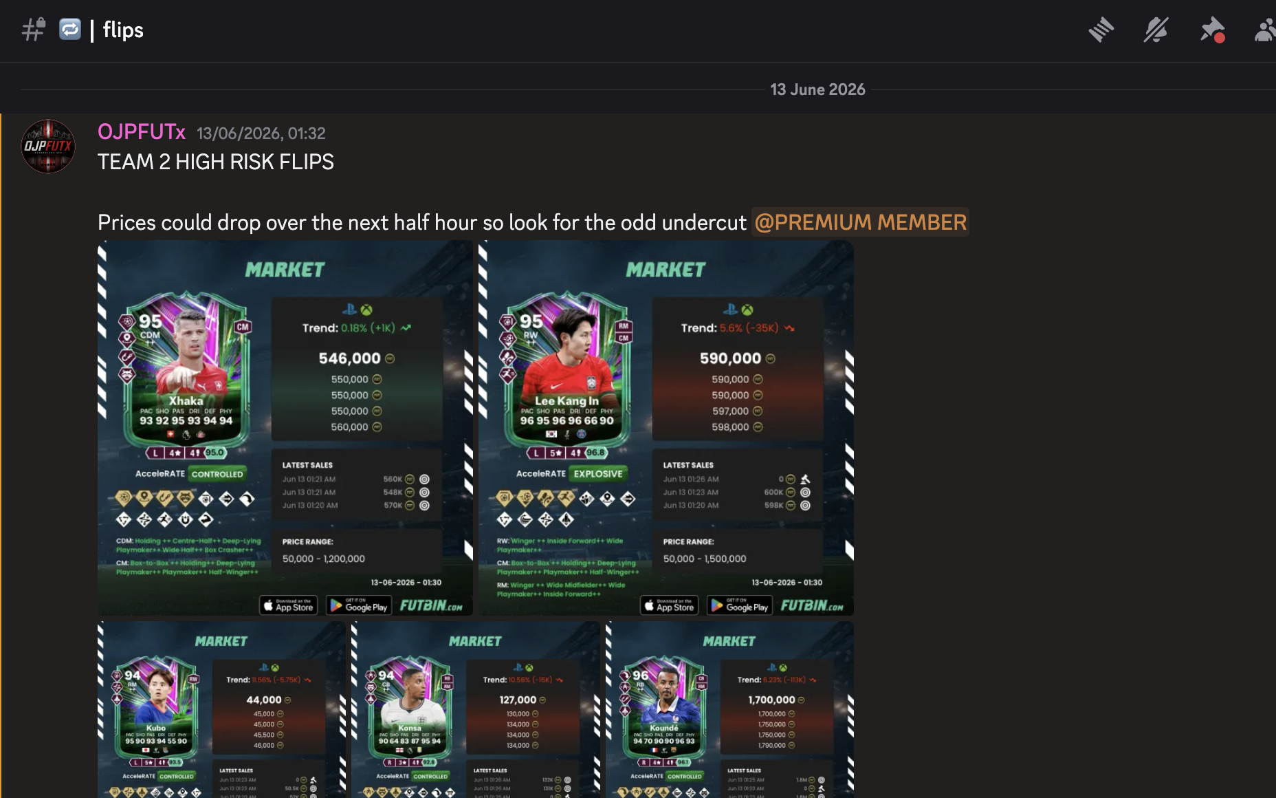 🔁 flips in the AXM Trading Discord