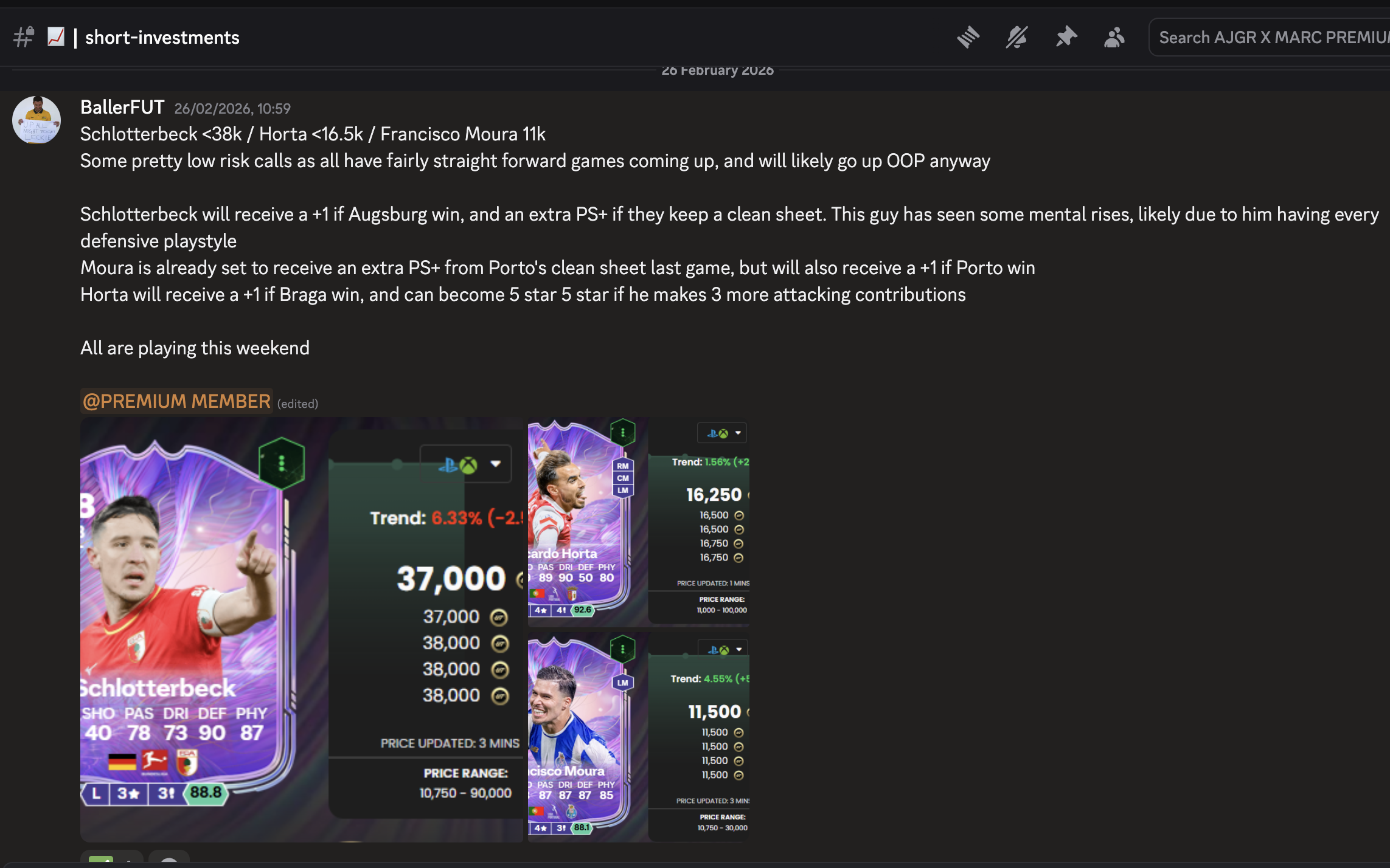 📈 short-investments in the AXM Trading Discord